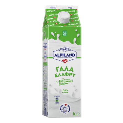 Γάλα Alpiland ελαφρύ 1,5%.
