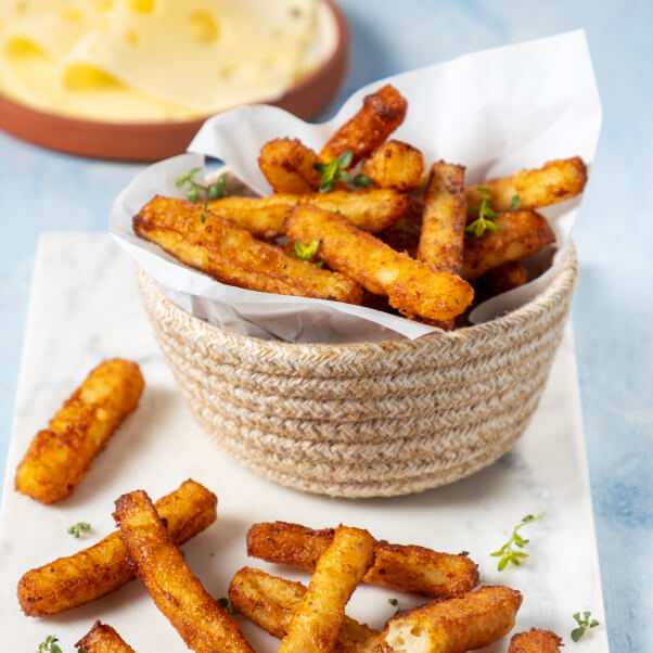 Συνταγή για κριτσίνια πατάτες με Alpiland emmental.