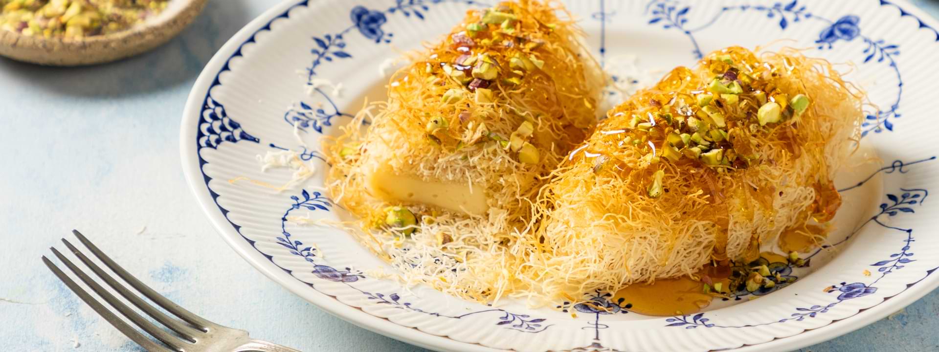 Header Image “Φλογέρες” με φύλλο κανταΐφι και Alpiland Σαγανάκι