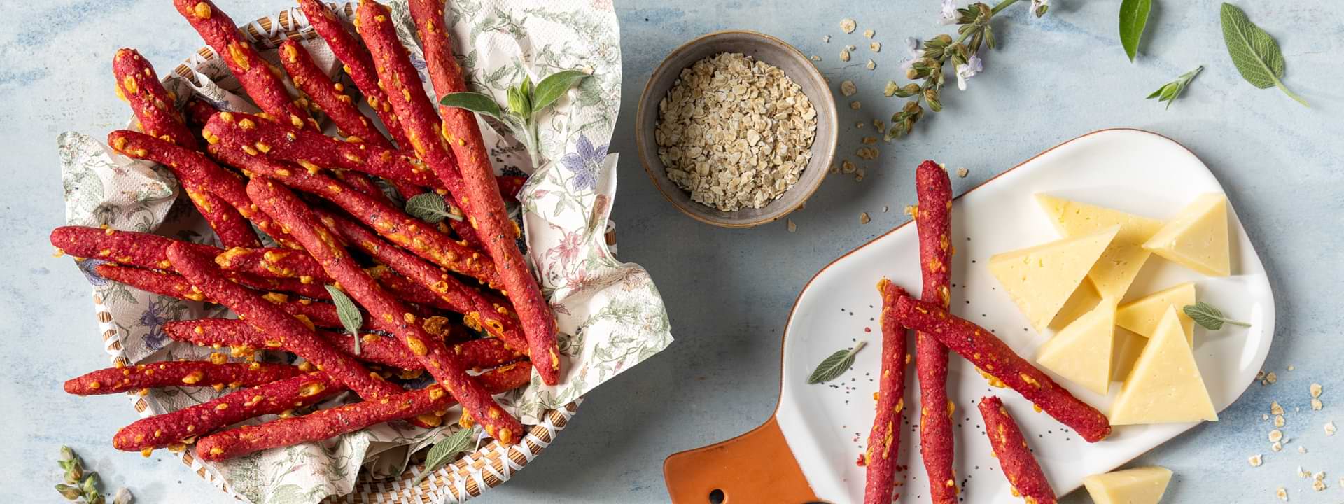 Header Image Κριτσίνια με βρώμη και παντζάρι