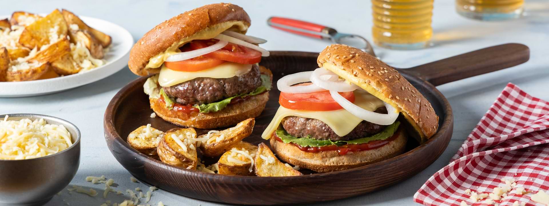 Header Image Burger με πατάτες country