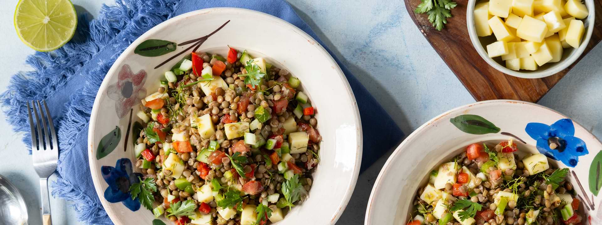 Header Image Σαλάτα με φακές Εγκλουβής Λευκάδας