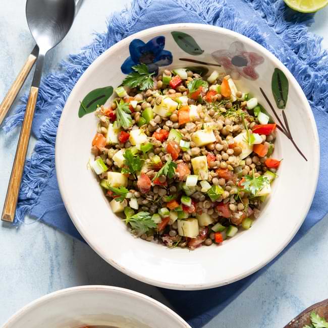 Σαλάτα με φακές Εγκλουβής Λευκάδας